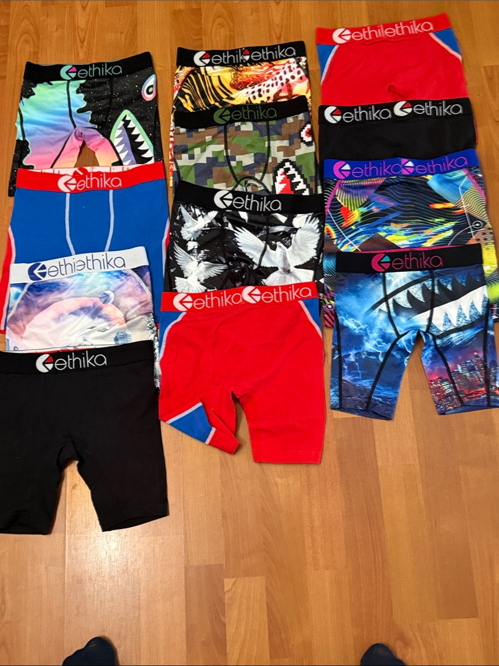 Ethika kids size Medium Boys 12 pair, poly-spandex and cotton NWOT O2